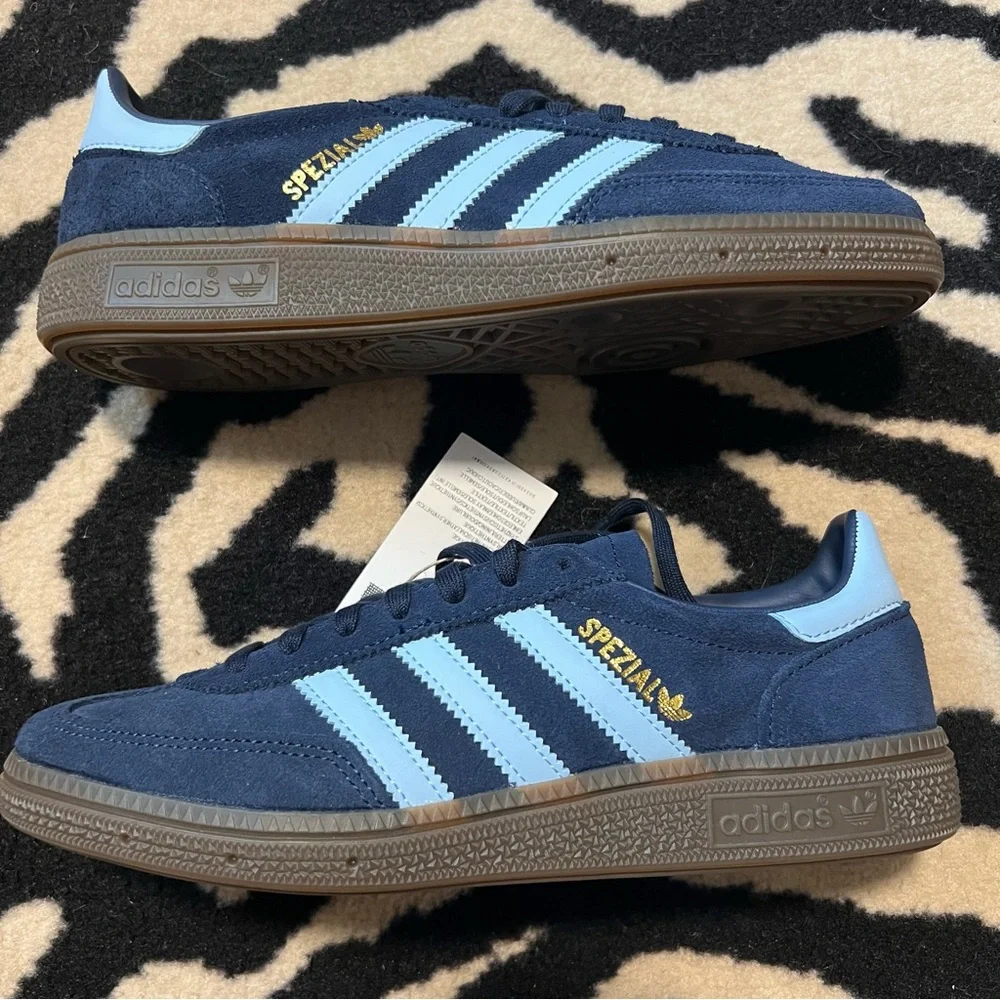 Adidas Handball Spezial Shoes Collegiate Navy Clear Sky Size Youth 5.5/Women 6.5 - Picture 10 of 16
